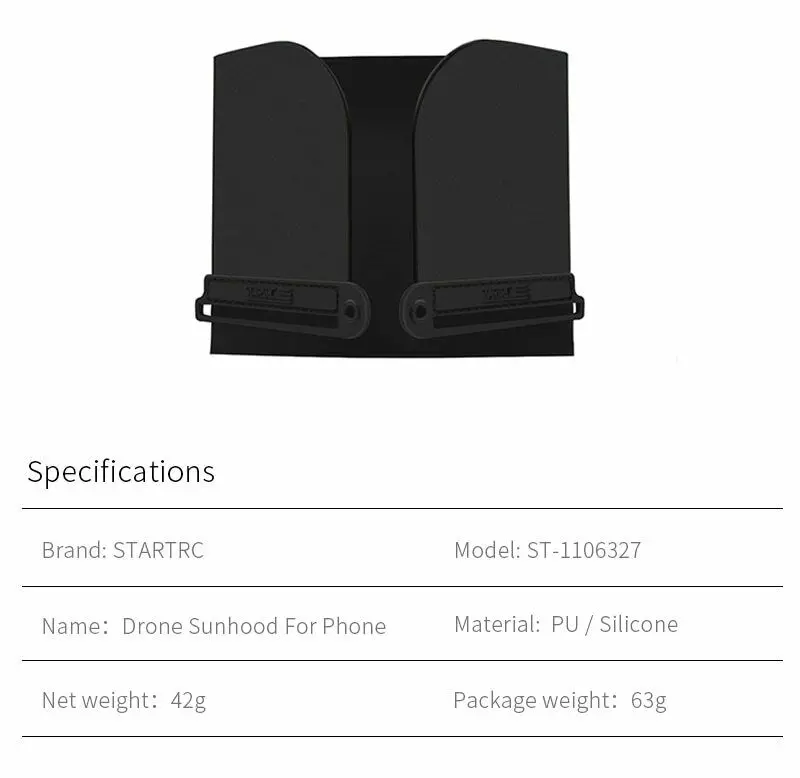 Buy STARTRC Remote Control Sunshade / 4.7-5.5 inch Sun hood For Mavic Mini For DJI Drone Controller For FIMI X8 SE Drone Accessories
