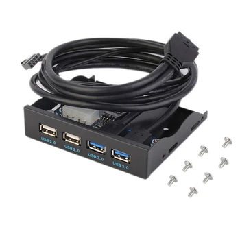 

HOT-Front Panel 60cm Cable Adapter Plug Play Computer Accessories Expansion Fast 4 Ports USB Professional Desktop Hub