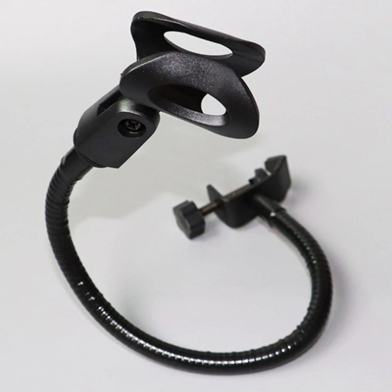Soporte Flexible de micrófono de cuello de cisne con abrazadera de escritorio para estudio de radiodifusión, equipo de transmisión en vivo, estaciones