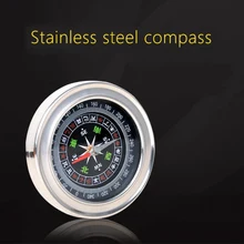 Металлический подарок компас портативного навигатора инструмент открытый портативный алюминиевый свет аварийный компас инструмент