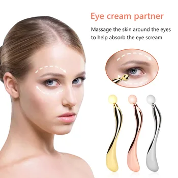 

Mermaid Shape Metal Divided Scoop Eye Cream Applicator Eye Massage Stick Anti Eye Pouch Dark Circles Wrinkle Massager Eyes Care