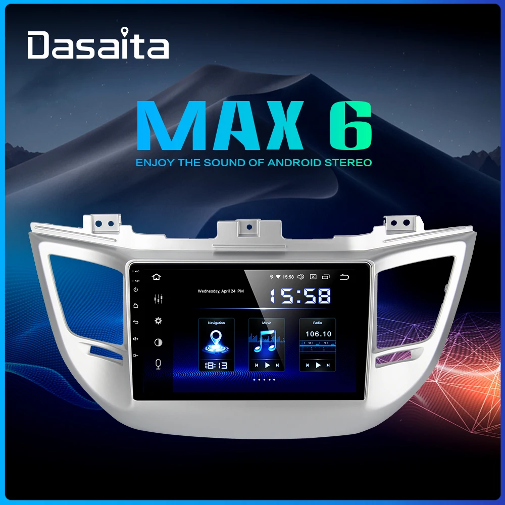 Автомобильный радиоприемник Dasaita TDA7850 10 2 дюйма IPS Android 9 0 USB 2016 64 Гб