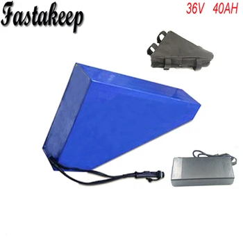 

36v 1000w triangle e-bike battery 36v 40ah lithium ion battery pack with 30A BMS ,Charger