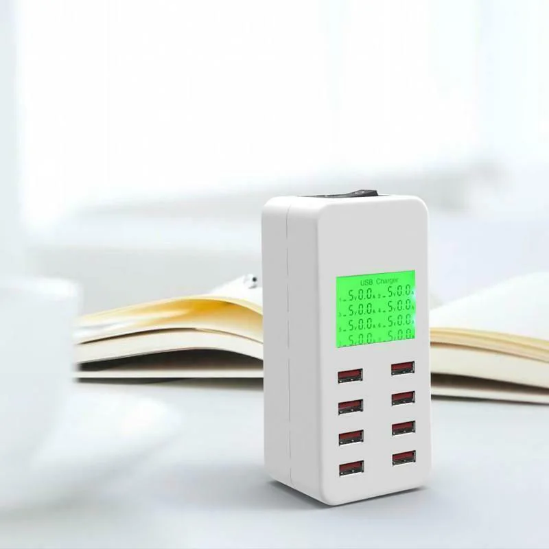 USB Настольная зарядная станция 8 портов быстрое зарядное устройство гнездо для универсальных устройств DQ-Drop