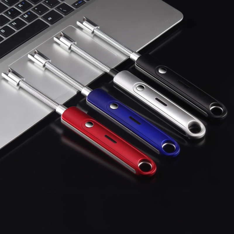 ELEG-360 градусов Usb дуговая плазменная Зажигалка гибкая электрическая зажигалка с подключением к Usb металлический ветрозащитный прикуриватель для барбекю кухни