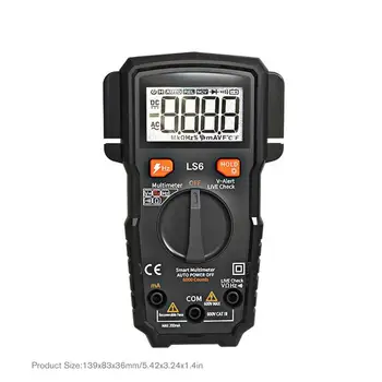 

Handheld Digital Multimeter 6000 Counts Auto Range AC/DC Volt Amp Meter NCV Resistance Frequncy Continuity Tester Backlight