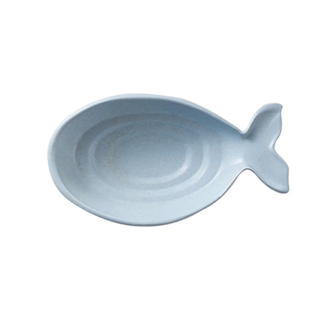 Креативная тарелка для соевого соуса в форме рыбы, Бытовая Кухня, экологически чистые пластмассовые для приправ, тарелка для соуса, посуда для уксуса/васаби - Цвет: blue-1