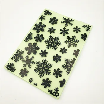 

10.5x14.5cm snow Embossing folders Plastic bump Scrapbooking DIY Template Fondant indentation Cake Photo Album Card Make