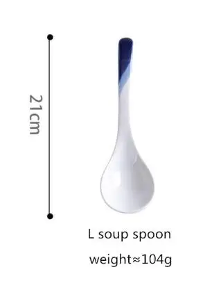 Теарелка керамическая подставка для кухни набор посуды посуда рисовый салат лапша миска для супа кухня - Цвет: L Spoon