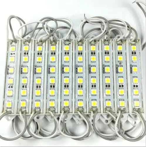 Партия из 20/100 ПК холодный белый 7512 5050 12V SMD 6 светодиодный модуль водонепроницаемый свет 6 светодиодный jk1005