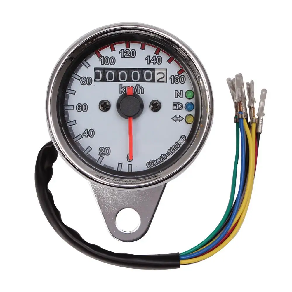 

Motorcycle Universal Odometer Instrument DC 12V Dual LED Backlight Night Readable Speedometer Gauge Panel Motorcycle
