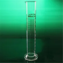Класс лаборатории 500 мл мерный цилиндр со шкалой высокого боросиликатного 3,3 стеклянный мерный стакан лабораторные принадлежности