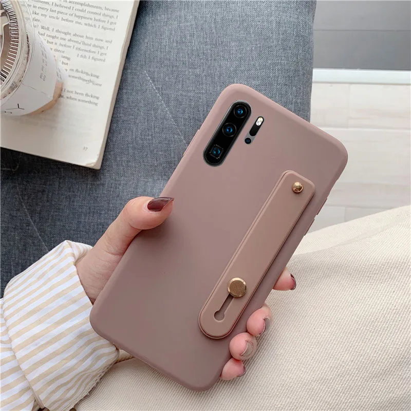 Brown Ремешок на запястье силиконовый браслет чехол для huawei Y9 Prime Y7 Y6 P Smart Z P30 P20 Lite Pro Nova 5i 5 Honor 20 10i 8X 8C чехол - Цвет: Brown