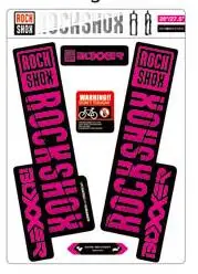 pink ROCKSHOX BOXXER горный велосипед Передние наклейки на вилке велосипед велосипедные наклейки - Цвет: pink