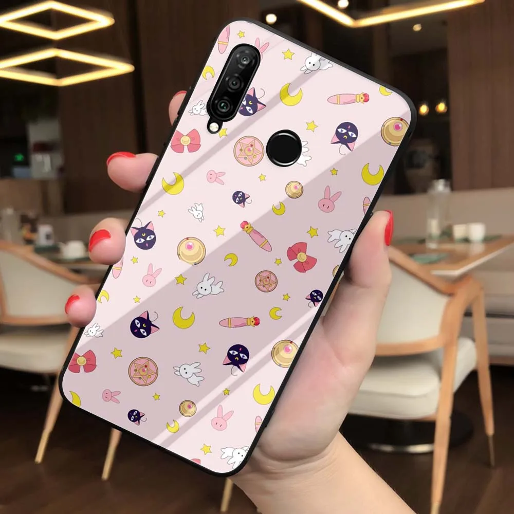 TG10 Lavaza Сейлор Мун Сейлор Меркурий закаленное Стекло мягкий чехол для Huawei Honor 8x9 P Smart Коврики 20 P10 P20 P30 Lite Pro крышка - Цвет: TG10