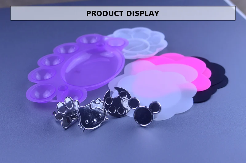 Wholesale Nail Art Color Palette Acrylic Gel Polish Holder Drawing Color Paint Dish Glue DIY Display Tools 9 Styles For Choose