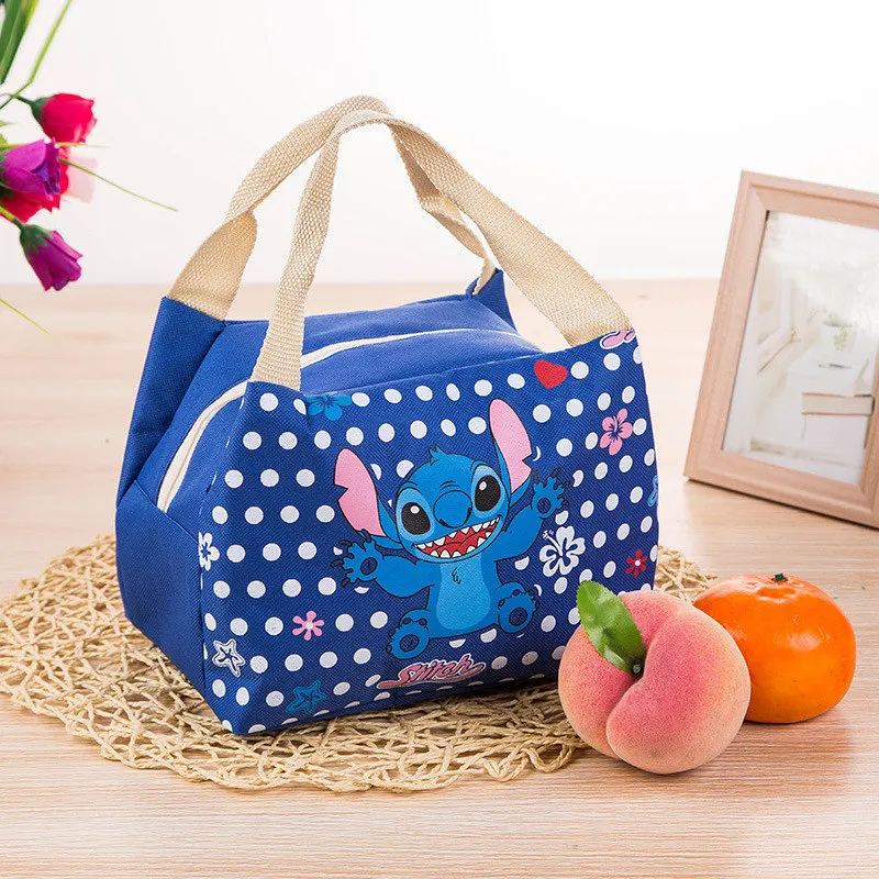 Disney cartoon insulation bag Stitch cute box bag lunch barbecue plush doll handbag Outdoor ice tote bag