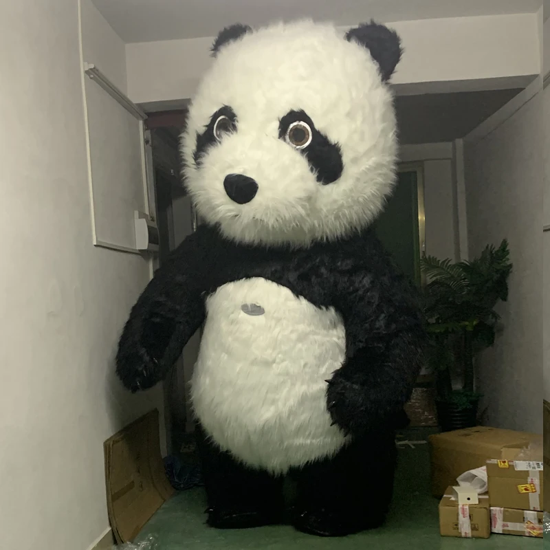 Китайский надувной костюм панды на Хэллоуин, костюм полярного медведя, костюм для 3M, подходит для роста 1,7-1,95 м, вечерние костюмы для костюмированной вечеринки