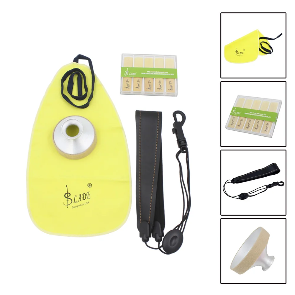 LADE 4 в 1 альтсаксофон саксофон Набор аксессуаров пояс ткань для очистки Рид