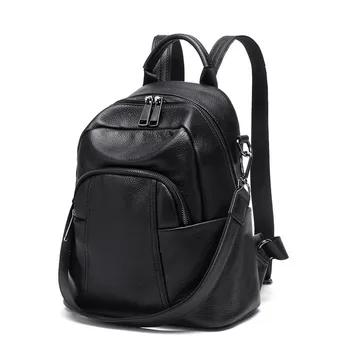 

NEW WoMen Backpack Schoolbag Genuine Leather Bags For Teenagers Summer Fashion Travel Back Pack Designer Feminine Backpack