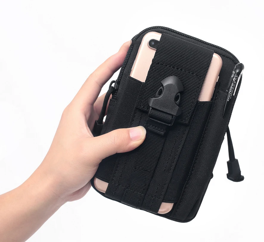 Marsupio tattico Molle Marsupio tattico per sport all'aria aperta Borsa per telefono impermeabile da uomo Casual EDC Tasca per attrezzi da caccia Fanny Pack - immagine 4