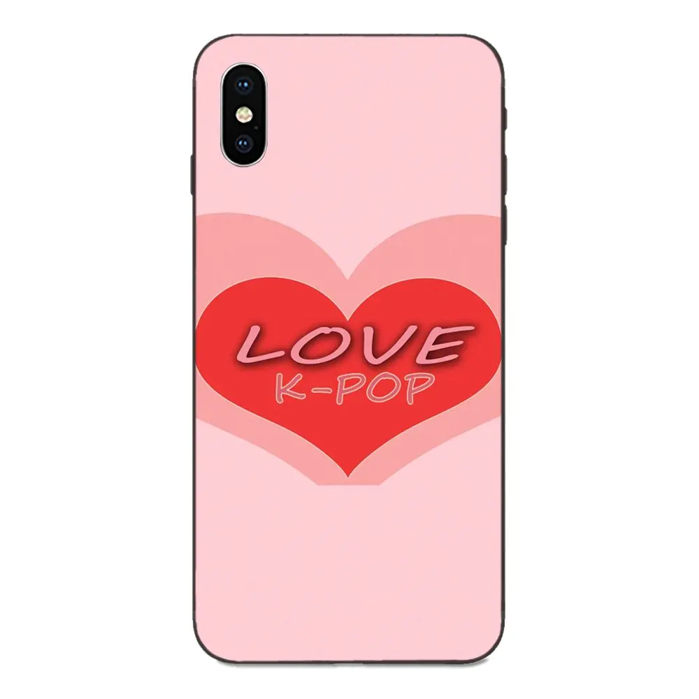 Для Apple IPhone X XS Max XR 4 4s 5 5S SE 6 6S 7 8 Plus TPU чехол для телефона I Love Kpop - Цвет: as picture