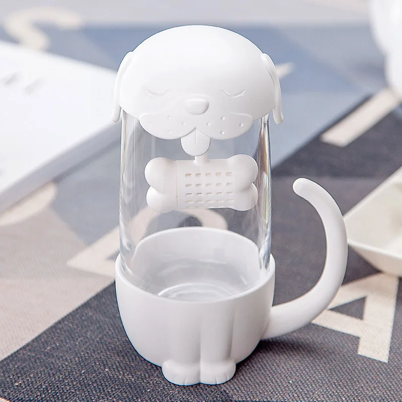 Creative 300ml Tea Strainer Cat Dog Tea Infuser Cup Grasses mug Teapot Teabags for Tea& Coffee Filter Drinkware Kitchen Tools