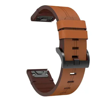 

Geniune Leather Watchband Quick Release Wrist Strap for garmin Fenix 6/5/5 Plus