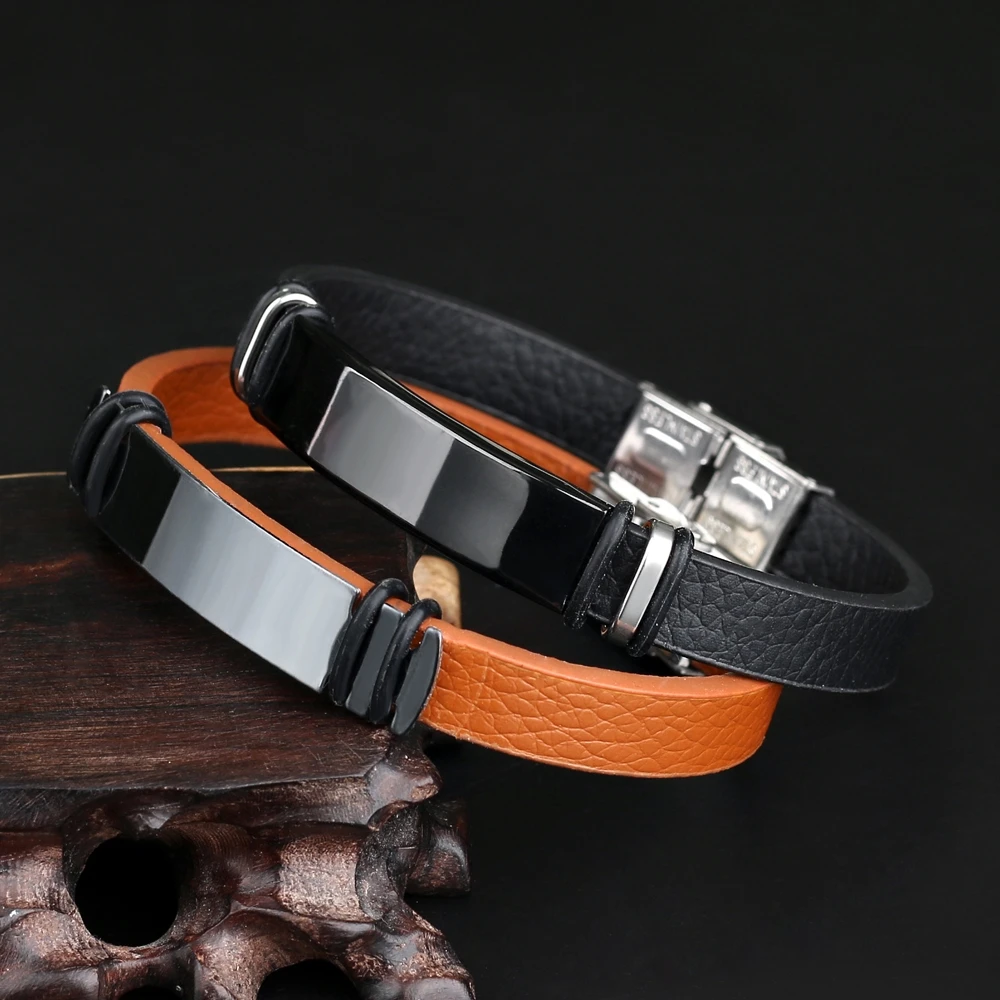 Женский винтажный браслет из натуральной кожи, винтажный браслет из нержавеющей стали в стиле панк, 2024