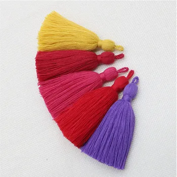 

20Pcs 8cm Pure Cotton Tassel Fringe DIY Craft Supplies Jewelry Curtains Decor Material Tassel Trim Garments Accessories Tassels