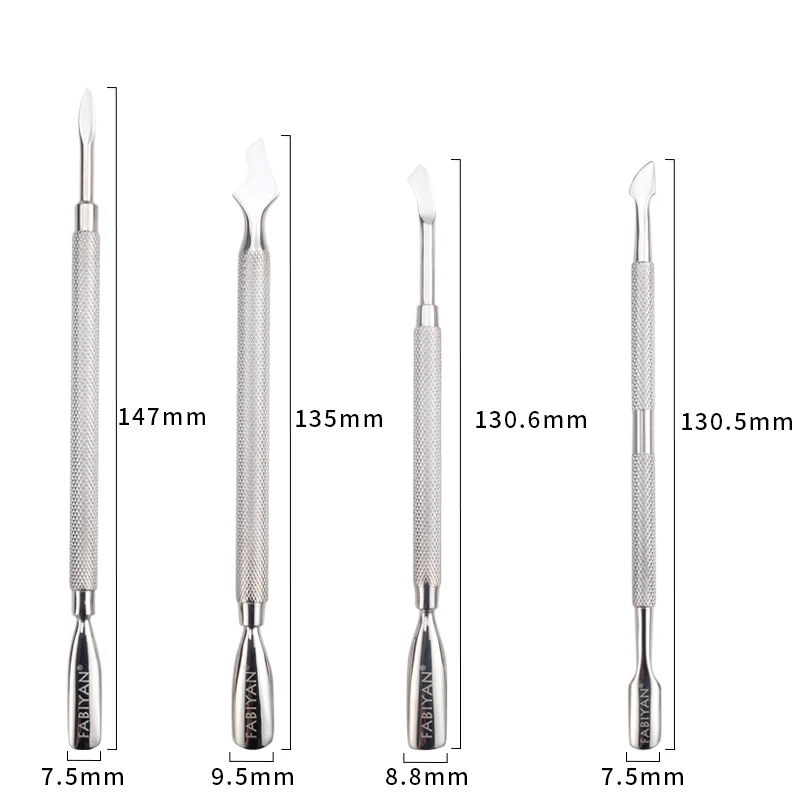 4 стиля двухсторонний дизайн ногтей из нержавеющей стали палец мертвая кожа кутикулы Ложка-толкатель удаления акриловый маникюр педикюр уход инструменты