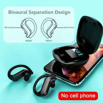 

1 Pair Wireless Bluetooth 5.0 Earphone 9D HiFi Stereo Sport Headsets Conduction Bone Ergonomic Customized Earphone H1H7