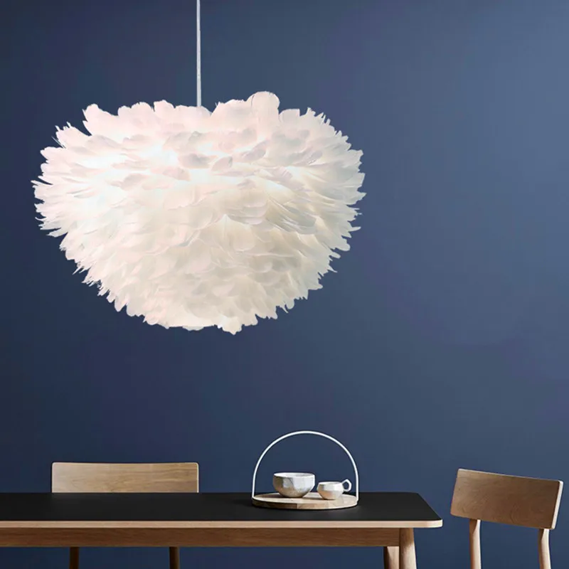 

Светодиодный ная Подвесная лампа в виде пера, романтичная люстра, сказочное перо, люстра для детской комнаты