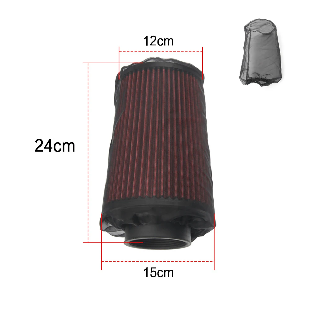 

Black car Engine Cold Air Intake Pre Filter Conical Cover Waterproof dustproof car Filter Mesh Cover protector