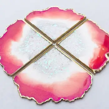 

Crystal Epoxy Resin Mold Coaster Cup Mat Casting Silicone Mould DIY Making Tool F3MF