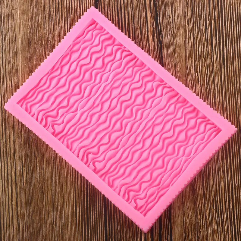 3D торт границы рюшами складные силиконовые формы DIY Свадебные инструменты для украшения тортов из мастики конфеты Fimo глина шоколадные формы для мастики