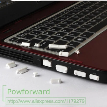 Для hp asus dell acer Lenovo Huawei toshiba MSI красочная силиконовая Пылезащитная Заглушка Крышка Пробка для ноутбука пылезащитные заглушки - Цвет: White