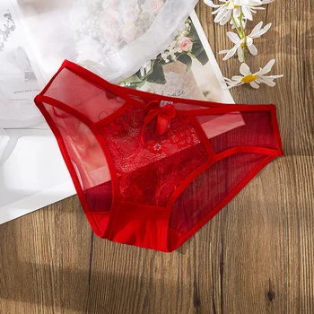 

New Panties For Woman Underwear Sexy Lace Breathable Soft Lingerie Female Briefs Panty Transparent Girls' Underpants