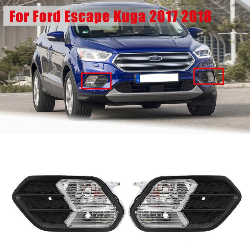 

Car Front Fog Lights Turn Signal Lamp Replacement For Ford Escape Kuga 2017 2018 2019 Car Light Assembly With Bulb