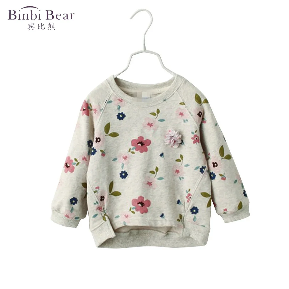 Binbi Bear 2021 осень-зима футболка с длинными рукавами для девочек нижняя рубашка