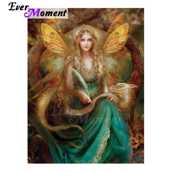 

Ever Moment Diamond Painting Cross Stitch Kits Full Drills Square Fairy Maiden Beautiful Girl Home Decor Handmade Gift 5L1115