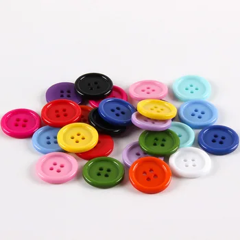 

20pcs Colorful Resin Raised Edged Four-Holes Women Children's Button Coat Shirt Button DIY Handmade Sewing Accessories