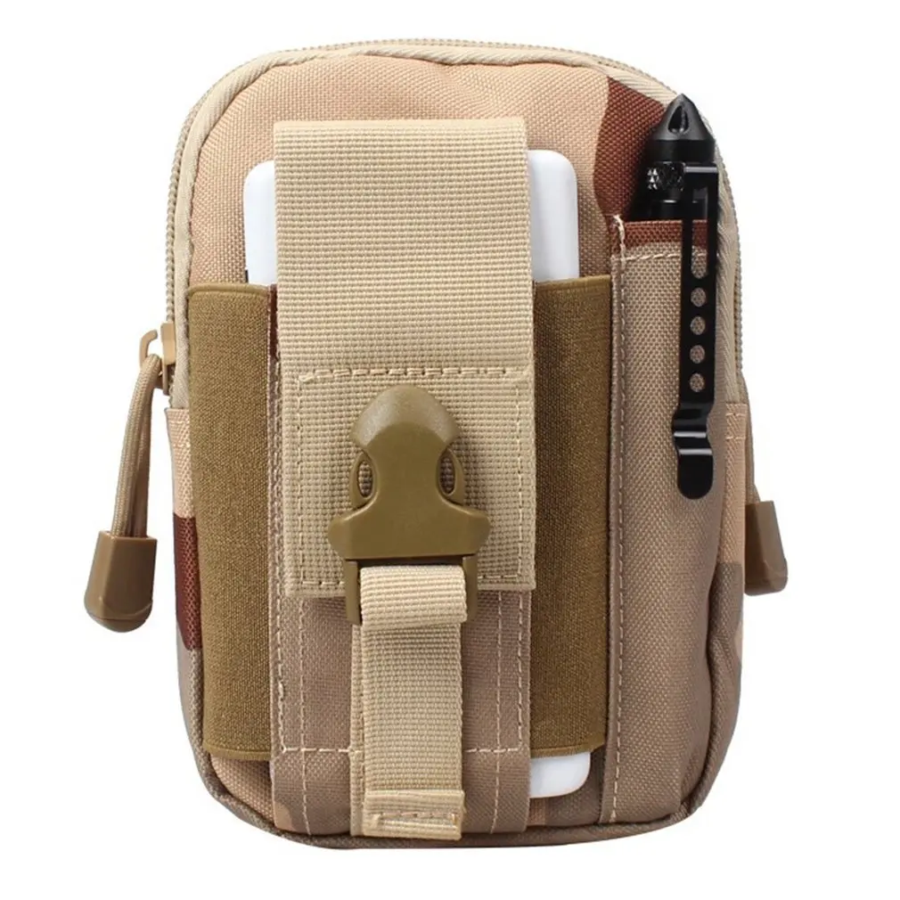 Multifunctional Outdoor Camouflage Tactical Utility Water-Resistant MOLLE Bag Mobile Phone Pocket Phone Pouch Belt Waist Cover