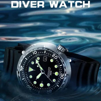 

Canned Tuna 300M Dive Watch C3 Night Light Automatic Watch Man Mechanical Watch Japan NH35a Movement Sapphire Glass Clock