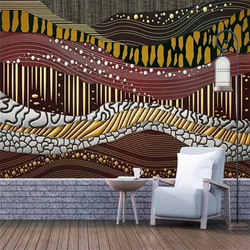 

Custom 3d wallpaper mural modern abstract line pattern relief TV sofa background wallpaper mural