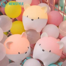 

Timing Silicone LED Night Light Colorful Touch Dimming Bedroom Bedside Decorative Table Lamp Cute Toy Gifts For Children