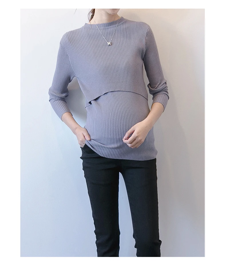 Одежда для беременных больших размеров; сезон весна-осень; трикотажная одежда для беременных женщин; футболка; топы; Одежда для беременных
