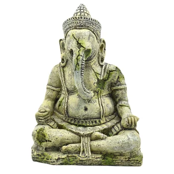 

Creative Resin Buddha Statue Delicate Sitting Buddha Figurine Rockery Stone Decoration for Fish Tank Aquarium