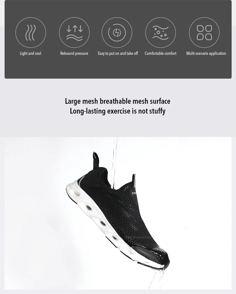 Xiaomi Youpin ZAOFENG портативный нескользящий дышащий Открытый shoesLarge сетка дышащая быстрая дренажная, противоскользящая