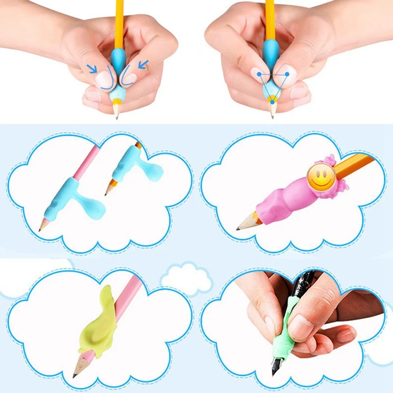 5pcs/set Correction pen posture Student holding pen holder Help Learn Writing Tool Correcting Pen Holder Posture School Supplies